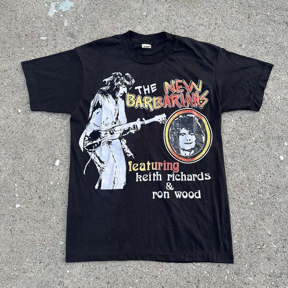 Vintage 1979 The New Barbarians Keith Richards & Ron Woods Band Tour Tee Sz M